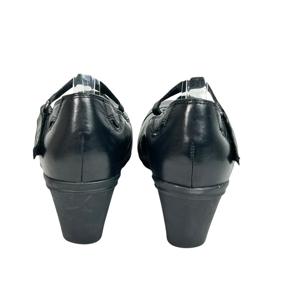 Abeo Black Leather Mary Jane Heels - Picture 3 of 7